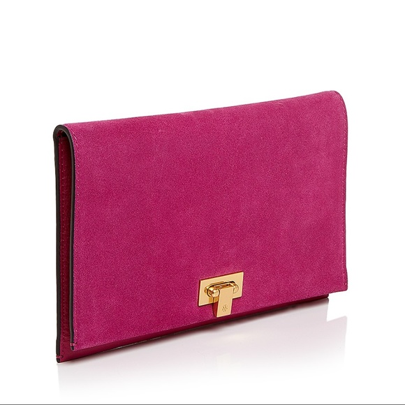 tory burch suede clutch
